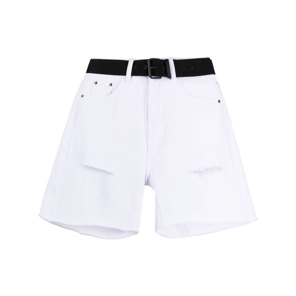 The Frankie Shop White Ripped Detail Jean Shorts - XXS - NWT